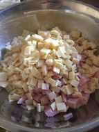 chopped vegetables in bowl