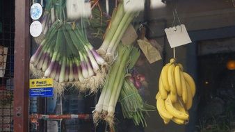 Healthy fresh vegetables in a market