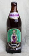 augustiner beer in bottle closeup