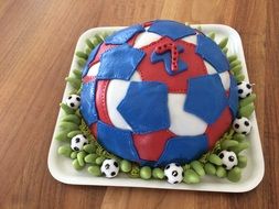 birthday cake as a soccer ball