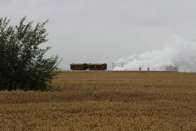 Trailers on the field