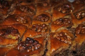 sweet baklava close up