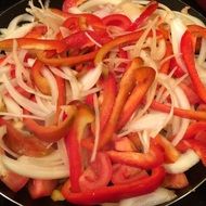Fresh salads in cooking
