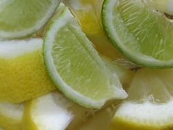 lemon and lime slices