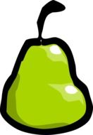 appetizing pear drawing