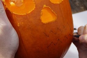 orange pumpkin ghost