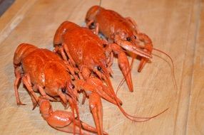 boiled cancer lobster appetizer food