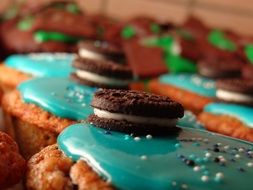 appetizing muffins decorated