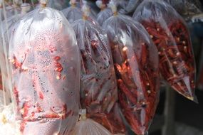 chili peppers in packs