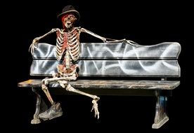 creepy skeleton for halloween party