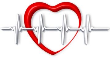 red heart and a white pulse rate in front of it