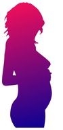 pregnant woman profile silhouette