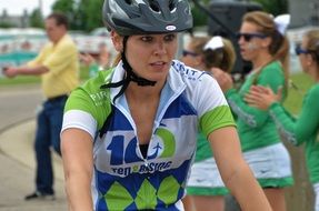 woman in a cycling event for charity