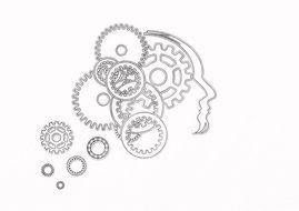 clipart of gears in a human head