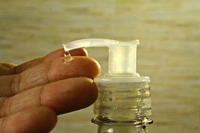 drop of antibacterial gel