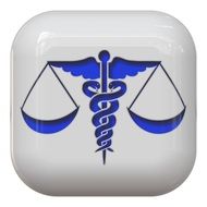 medical examination icon on button