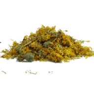 pile of dried calendula flowers