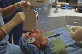 medical surgery operation on eyes