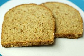 two slices of healthy wheat bread