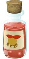 bottle with mixture