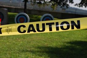 caution tape sign