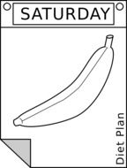 drawing of diet plan for bananas on saturday