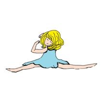 draft girl exercise leg split