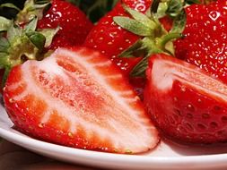 Delicious Slices of strawberries