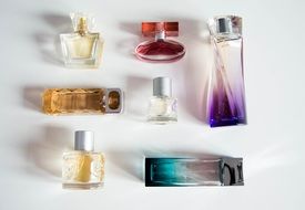 colorful perfume bottle senses