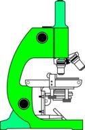 microscope green drawing