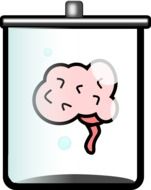 Clipart of Brain in a jar