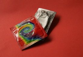 colourful condom