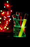 Tubes with colorful liquids in the laboratory