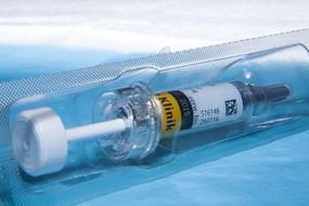 disposable syringe in package