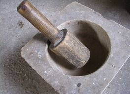 Photo of ancient mortar pestle