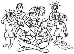 child care worker drawing