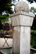 stone water fountain outdoor