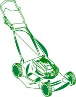 green lawn mower