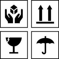 symbols glass hand arrows umbrella drawing