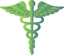 green symbol of health-care