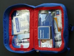 medicines in a travel kit