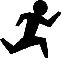 drawing of a running black man