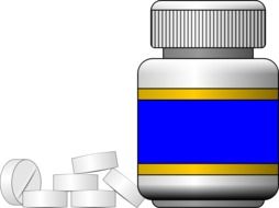 Ä°llustration of bottle and pills