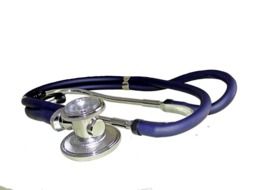 doctor's stethoscope on a white background