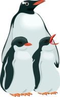 penguins family drawing