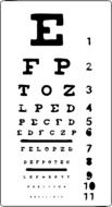 Clipart of eye chart