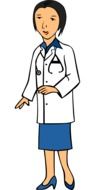 woman doctor drawing