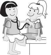 stethoscope girls drawing