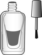 Clipart of nail polish bottle