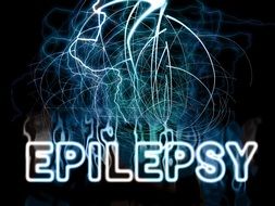 The lightning flash with the word epilepsy